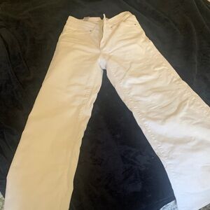 White Wide-Leg Pants